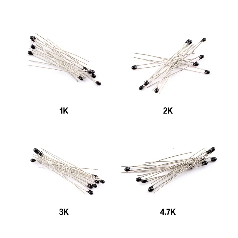 Imagem -04 - Jogo do Resistor Térmico do Termistor de Ntc Resistores Ajustado Ntc-mf52at 1k 2k 3k 4.7k 5k 10k 20k 47k 50k 100k 3950b 100 Peças