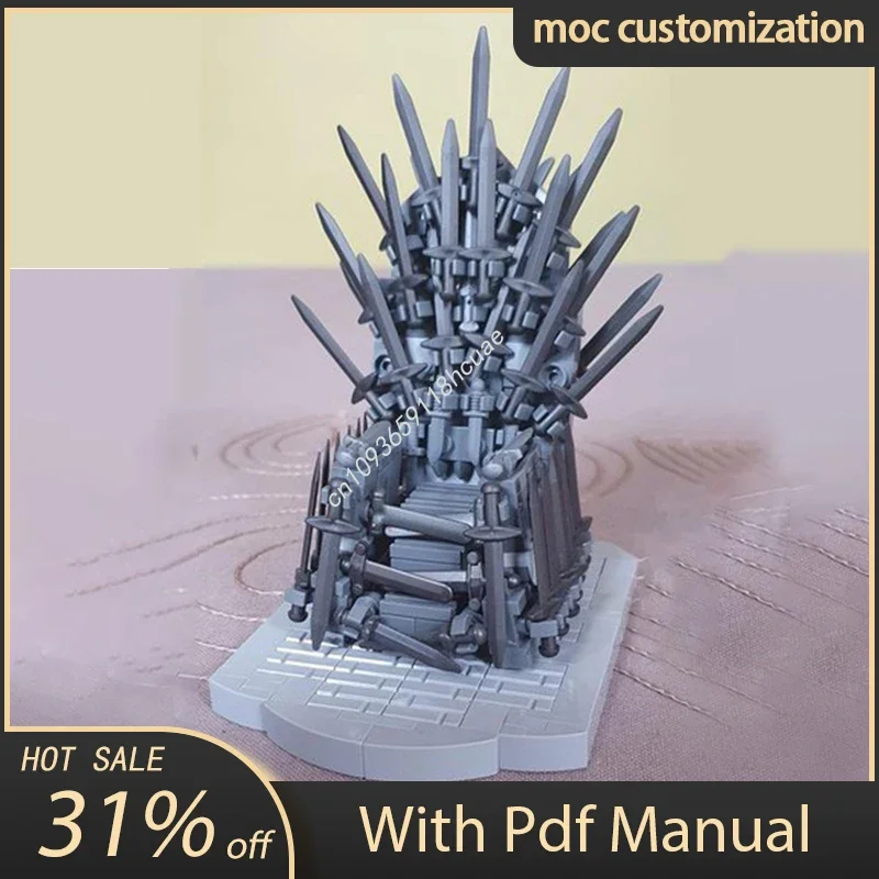 

277pcs MOC Game of Thronesed The Iron Throne From Model Building Blocks Creativity Assembly Bricks Toys Kids Education DIY Gifts