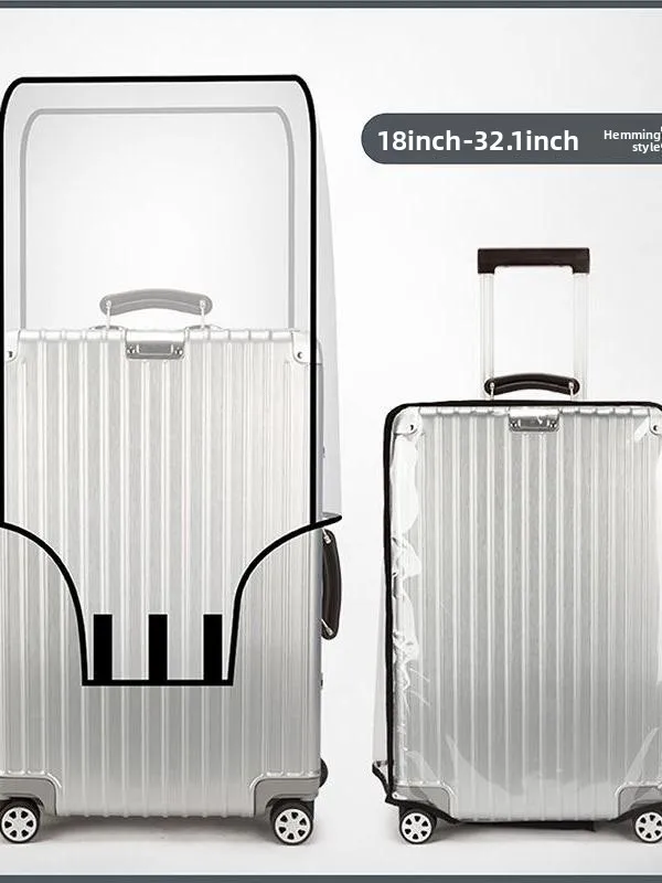 Thiened Transparent Waterproof Travel Lage Protection Cover Dustproof Suitcase Cover for Che-In Baggage with Puller