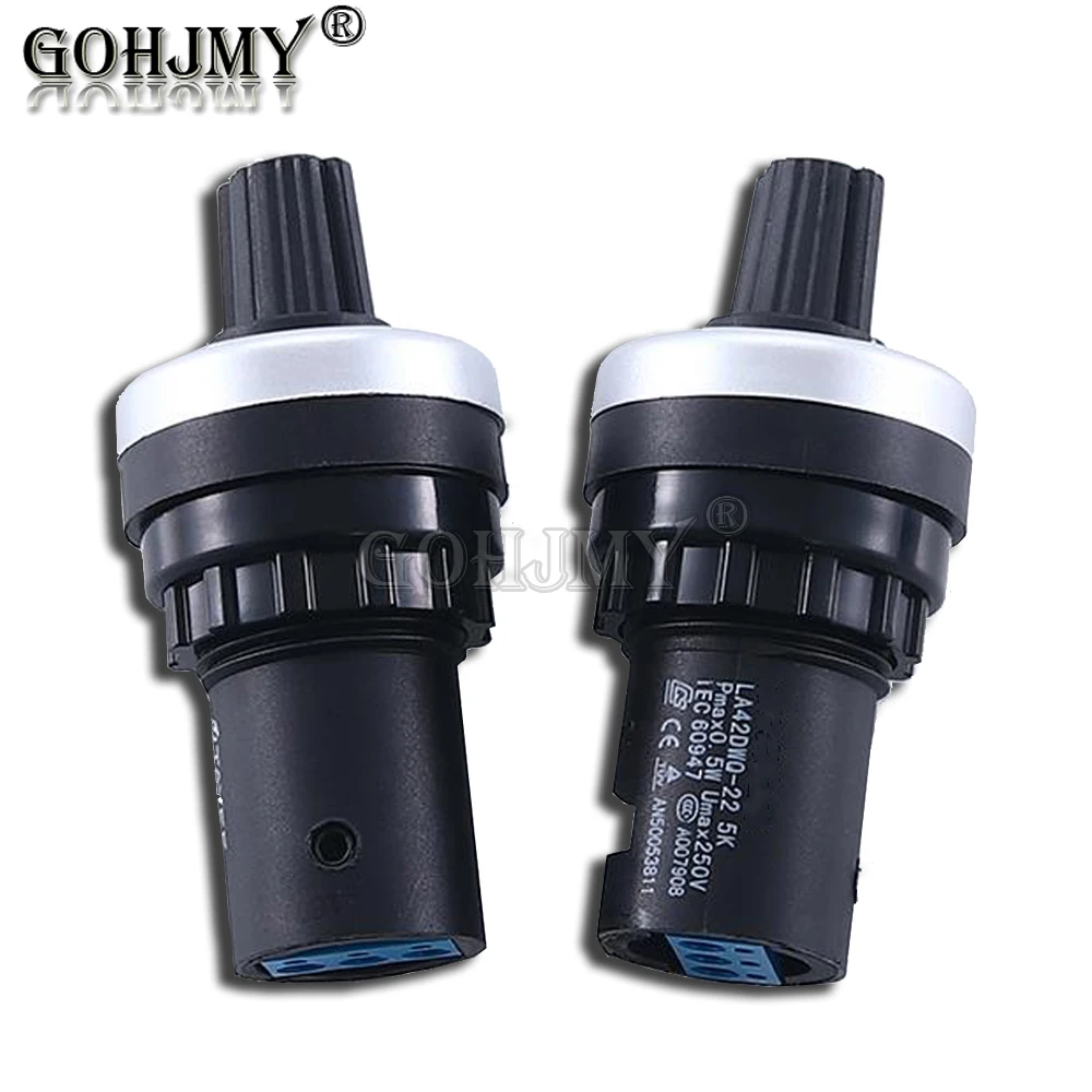 LA42DWQ-22 1K 2K 5K 10K 20K 50K 100K 200K 22Mm Diameter Pot Potensiometer Putar Konverter Sakelar Resistensi Inverter Gubernur