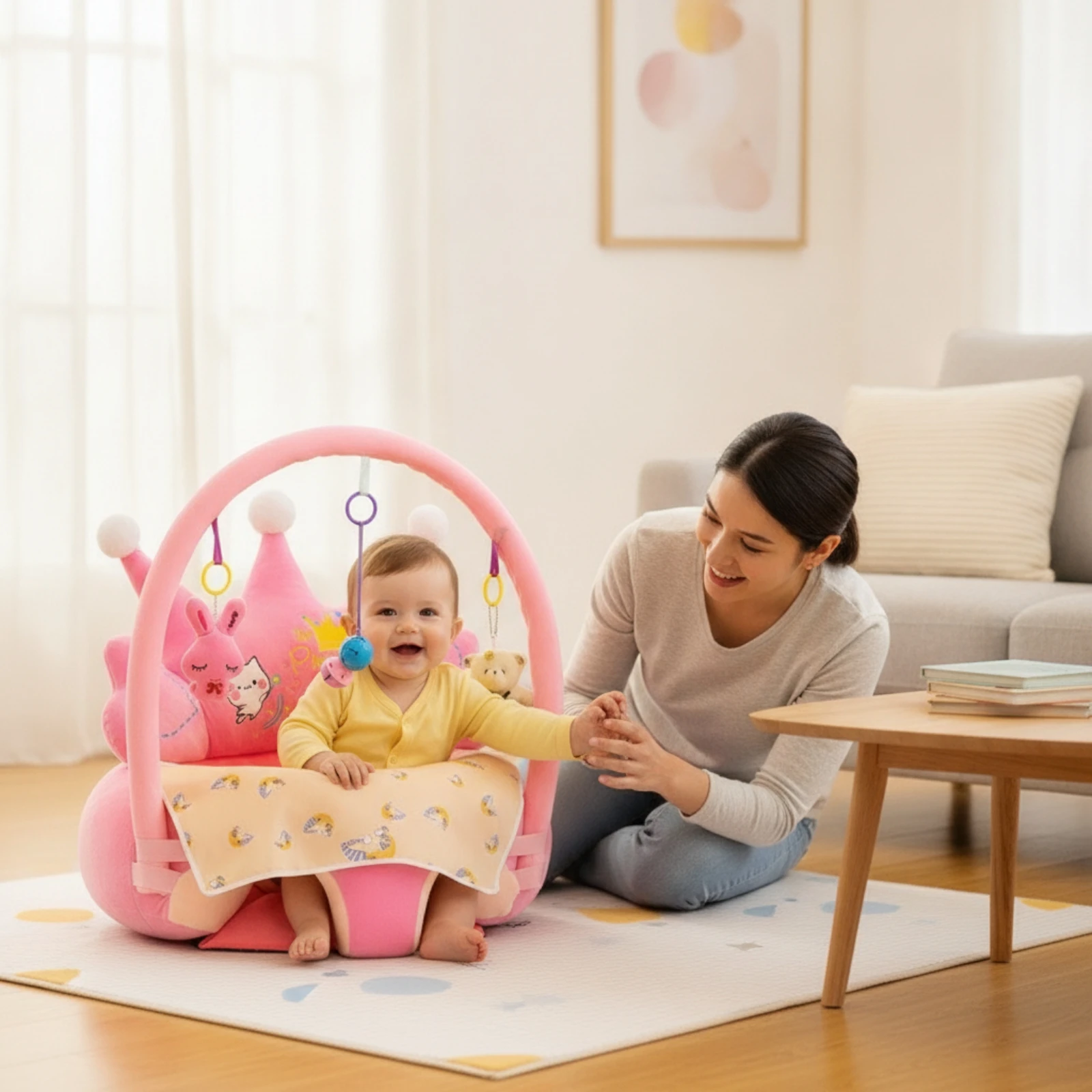 Baby Floor Seat with Toy Bar S - Baby Nursery Chair review and price