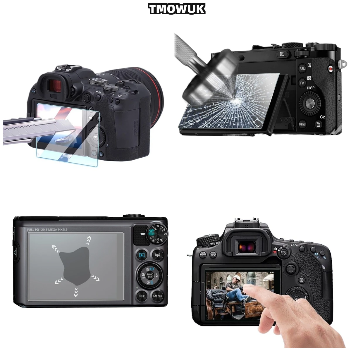 

For Canon SX730 SX740 Sx740hs Sx730hs HD Clear Tempered Glass Screen Protector 9H Hardness Full Coverage Film