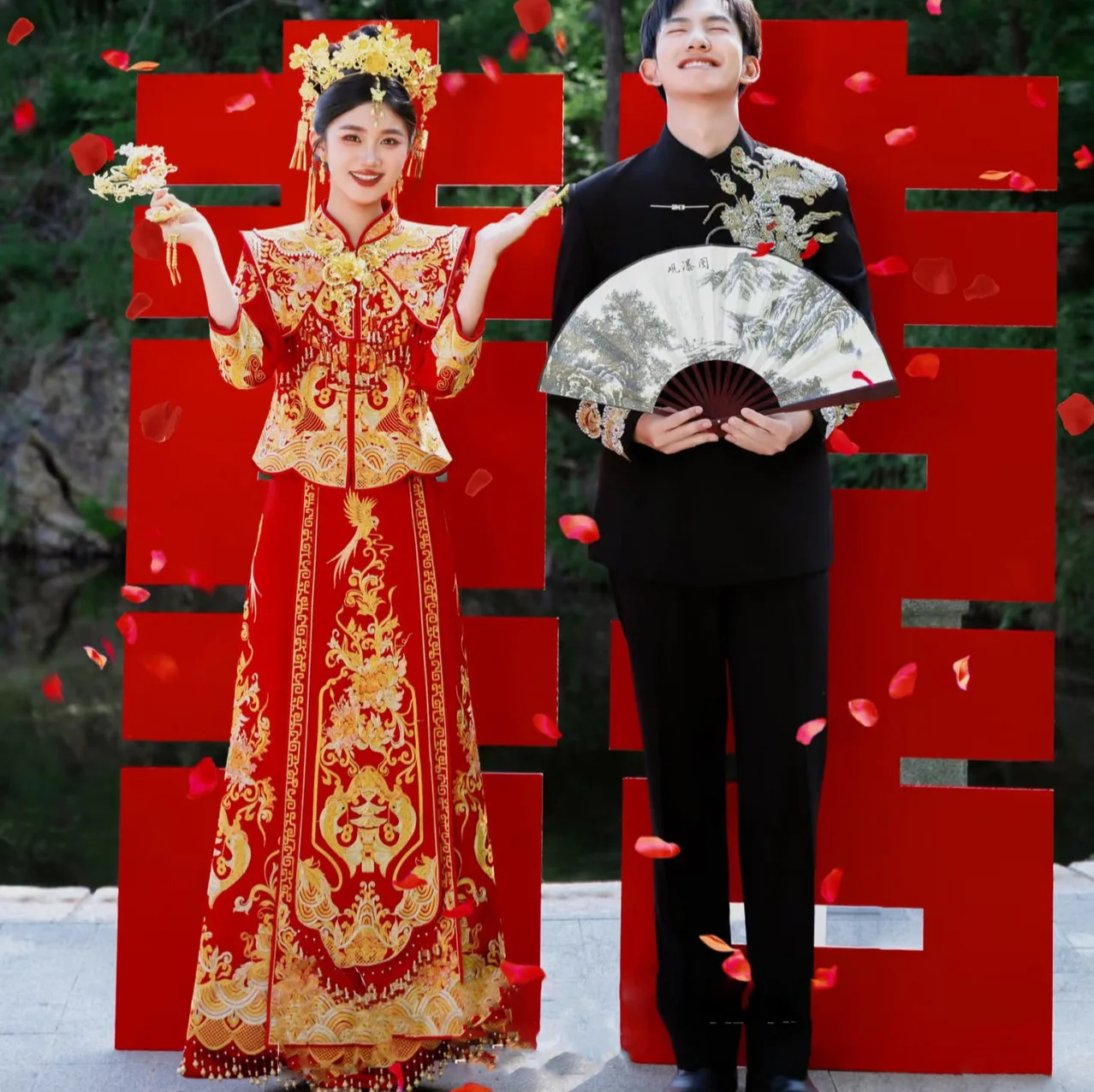

Yourqipao New Chinese Style Dragon and Phoenix Gown 2026 New Bride Wedding Xiuhe Suit Toast Sets