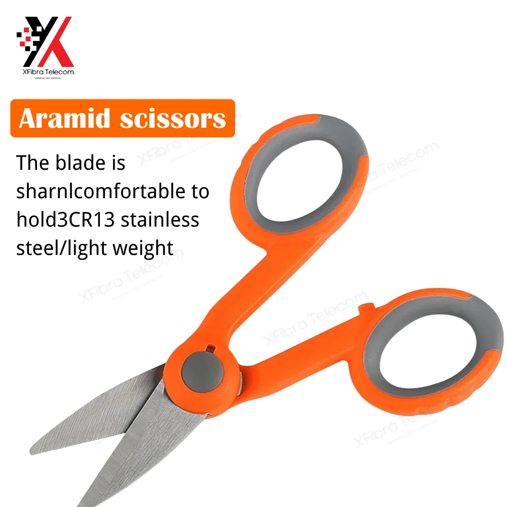 Aramid Fiber Optic Shears  Fiber Optic Scissors Pigtail Jumper Scissors Simple Tools  5Pcs