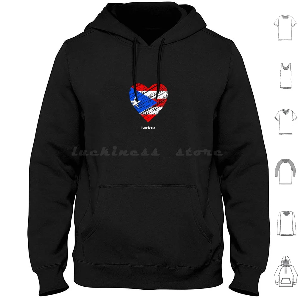 Puerto Rican Flag Hoodie Cotton Long Sleeve Puerto Rican Flag Puerto Rico Flag Boricua Puerto Rican Parade Day Puerto