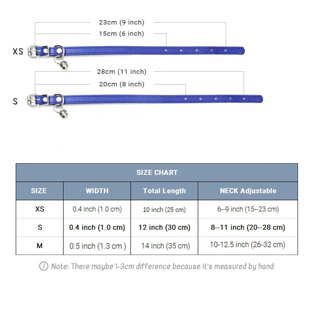 귀여운 강아지 고양이 목걸이, 벨 포함, PU 가죽, 작은 개, 새끼 고양이 목걸이, 고양이 반려동물 용품, 치와와 액세서리, 핑크