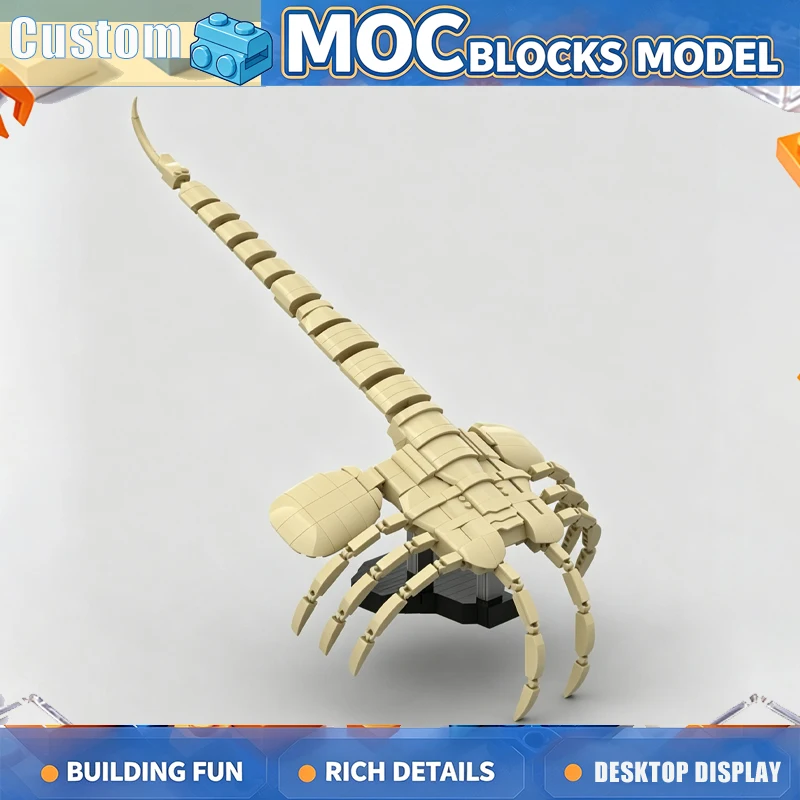 591PCS Desert Scorpion Creature Building Blocks Articulated Insect Model DIY Assembly Bricks Creative Collection Display Gifts
