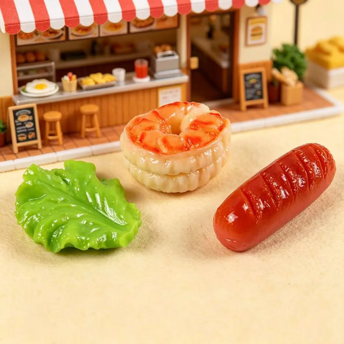 7PCS Chinese Breakfast Simulation Play Food Set Hong Kong Dim Sum Bun Youtiao Corn Egg Sausage Miniature Desk Decor