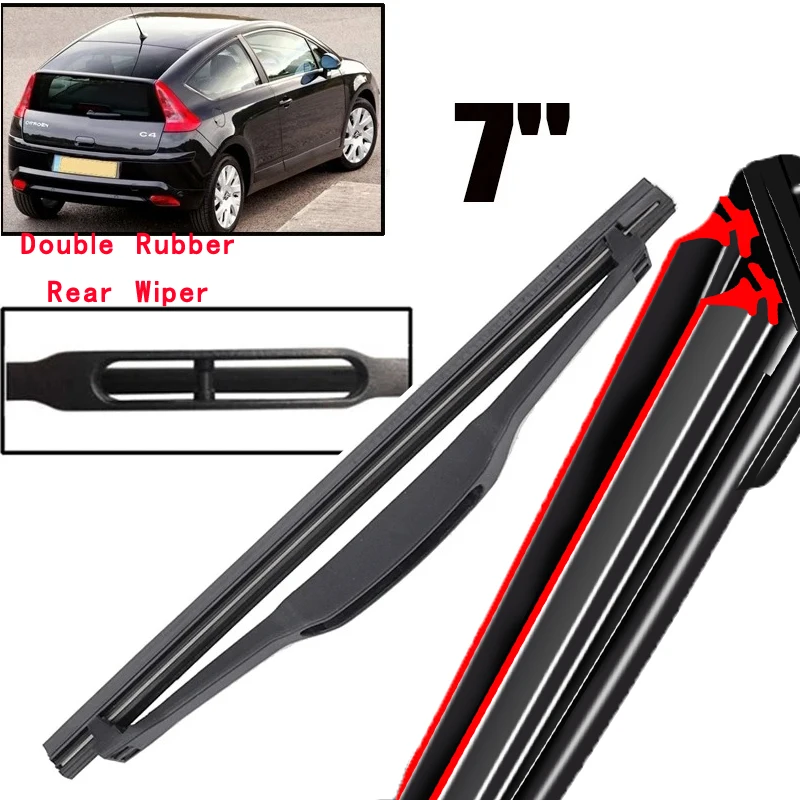 

Car Wiper 7" Rear Wiper Blade For Citroen C4 Coupe 3 Door 2004 - 2010 Windshield Windscreen Tailgate Window Rain Brush