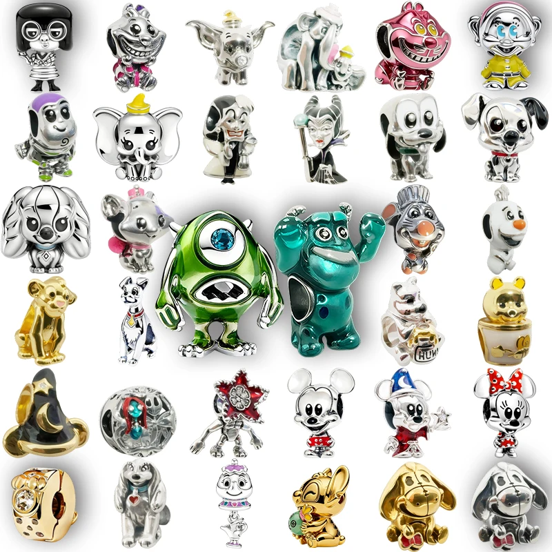 Abalorios Originales de Personajes de Disney: Blancanieves, Dopey, Dumbo y Villanos (Maléfica), para Pulseras y Colgantes, Joyería para Mujer, Regalo