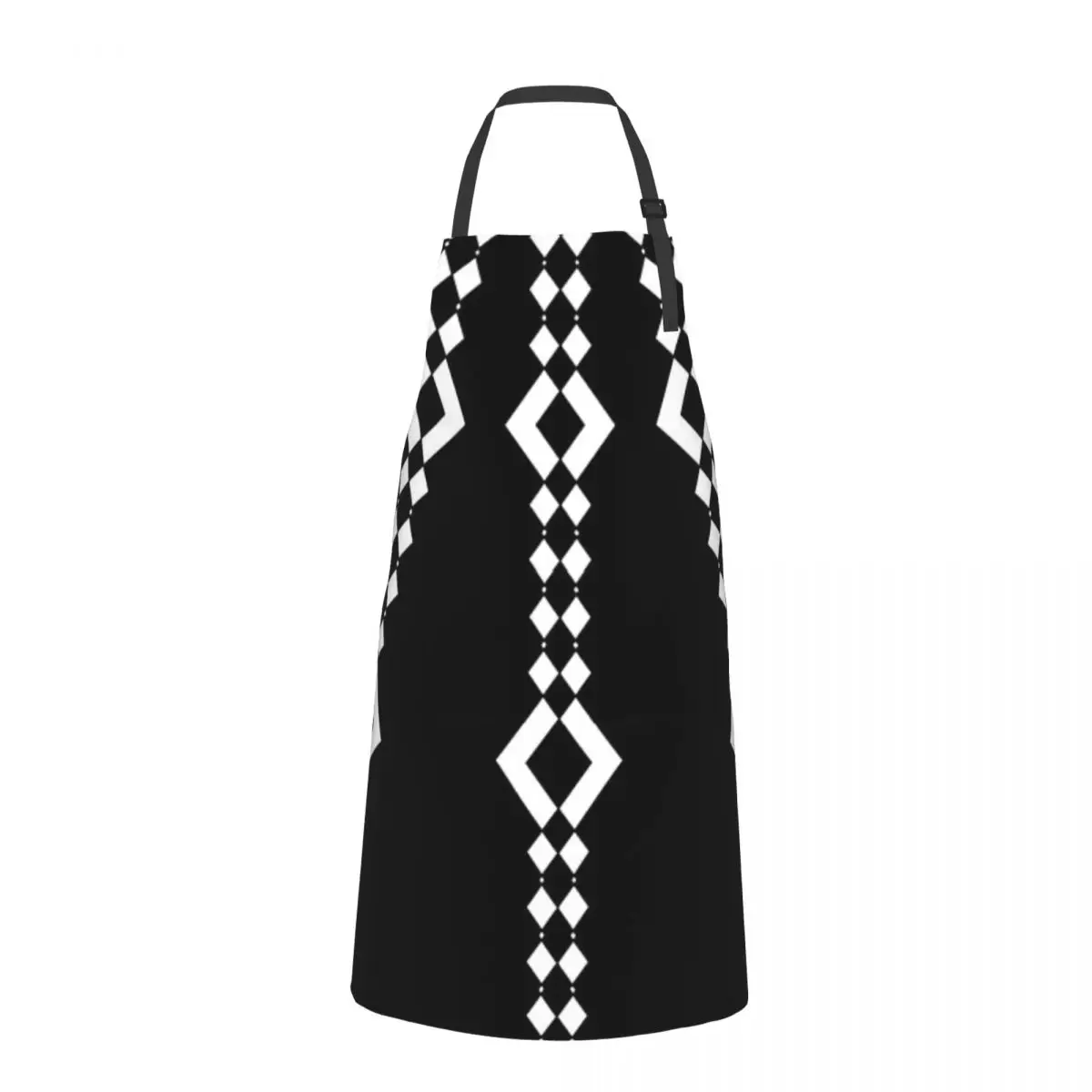 Black And White Adjustable Waterproof Apron with Pockets for Adults - Heavy-Duty Kitchen and Workshop Apron for Everyday Tasks