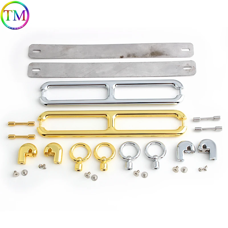 Chrome,Gold Metal Clasp Locks For Leather Craft Handbag Purse Bags Shoulder Eyelets Hanger Lock Buckle Hardware Accessories