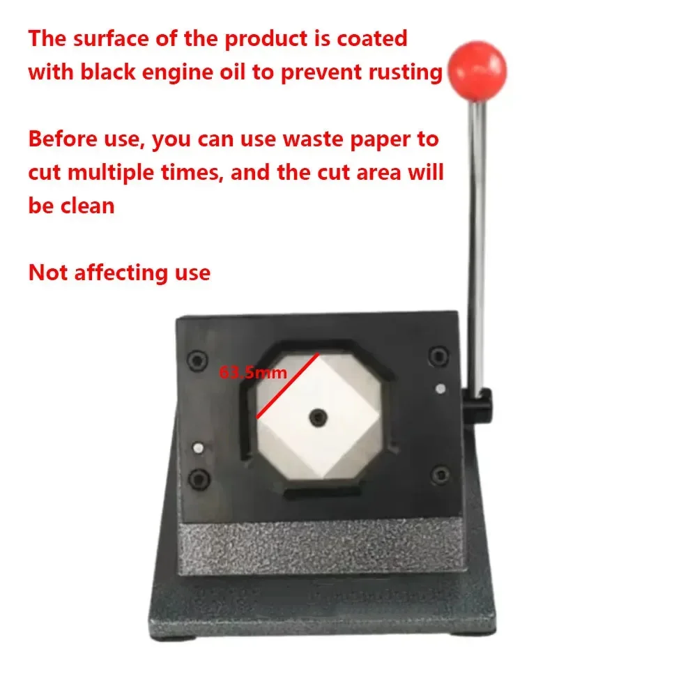 Refrigerator Magnet Badge Maker 63.5x63.5mm – Rotating Metal Plate + Paper Cutter + 100Pcs Rectangular Badge Kits