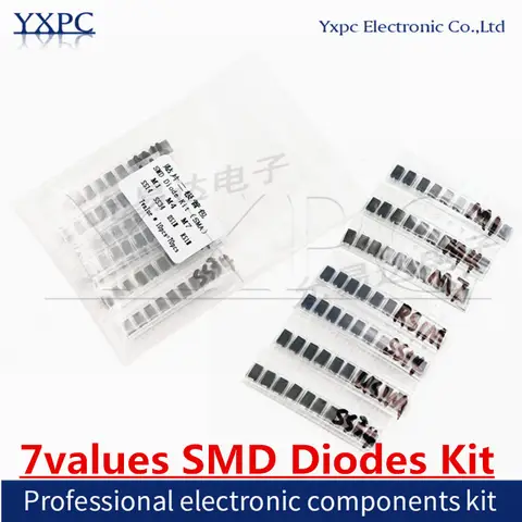 7 Values*10pcs  SMD Diode Kit 1N4007 M7 1N4001 M1 1N4004 M4 SS14 US1M RS1M SS34 Schottky Diode Kit Electronic Kits Set