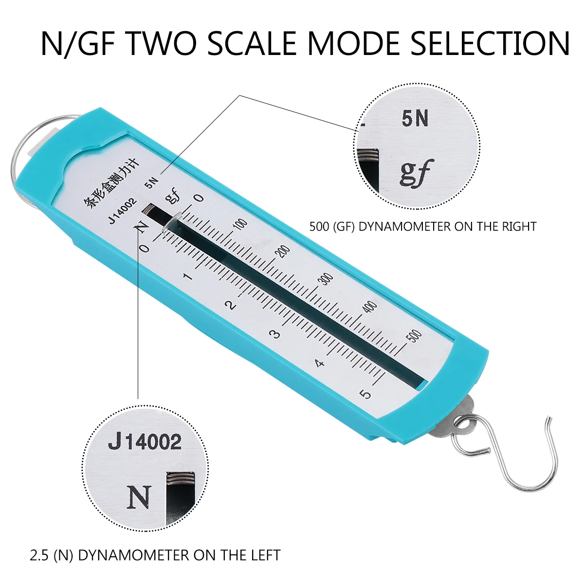 Spring Dynamometer Physics Teaching Instrument Bar Metal Laboratory Tool Box of Hook Codes Necessary