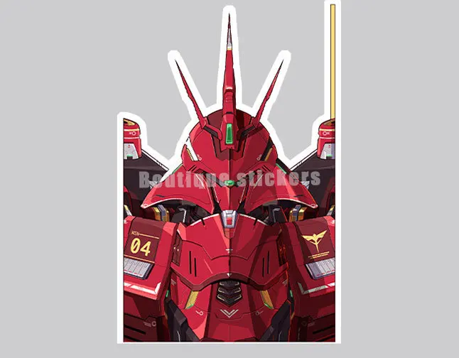 Sáng Tạo Thân Xe Dán Mobile Suit Gundam Xe Máy Phản Quang Dán Xe Hơi Ốp Lưng Bình Nhiên Liệu Bao Miếng Dán