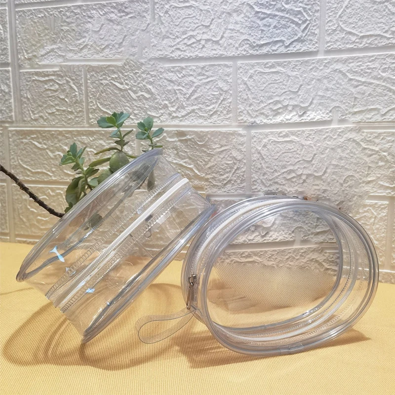 Transparent Semi-Circular Multifunctional Storage Bag Doll Display Dustproof Organizer Bags PVC