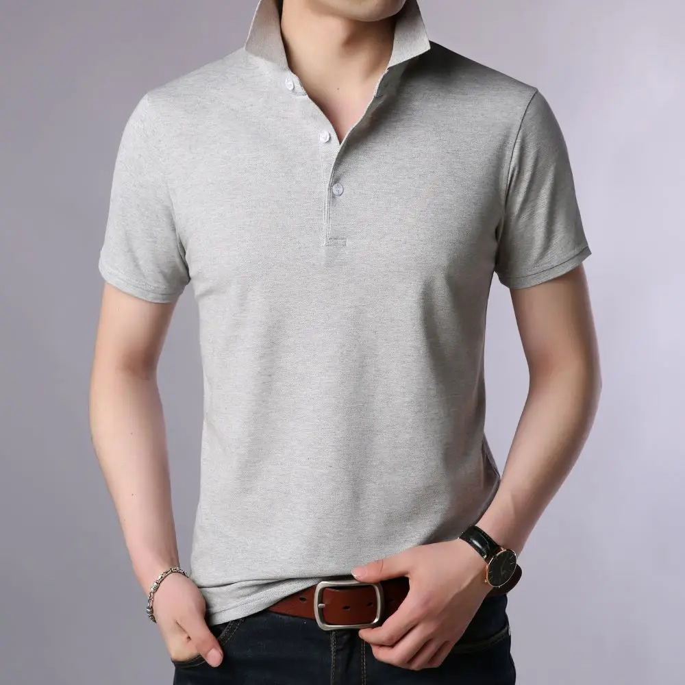 COODRONY Pure Color Polo-Shirt Men Summer Business Casual Tops Skin-Friendly Breathable Comfortable Short Sleeve T-Shirts W5562