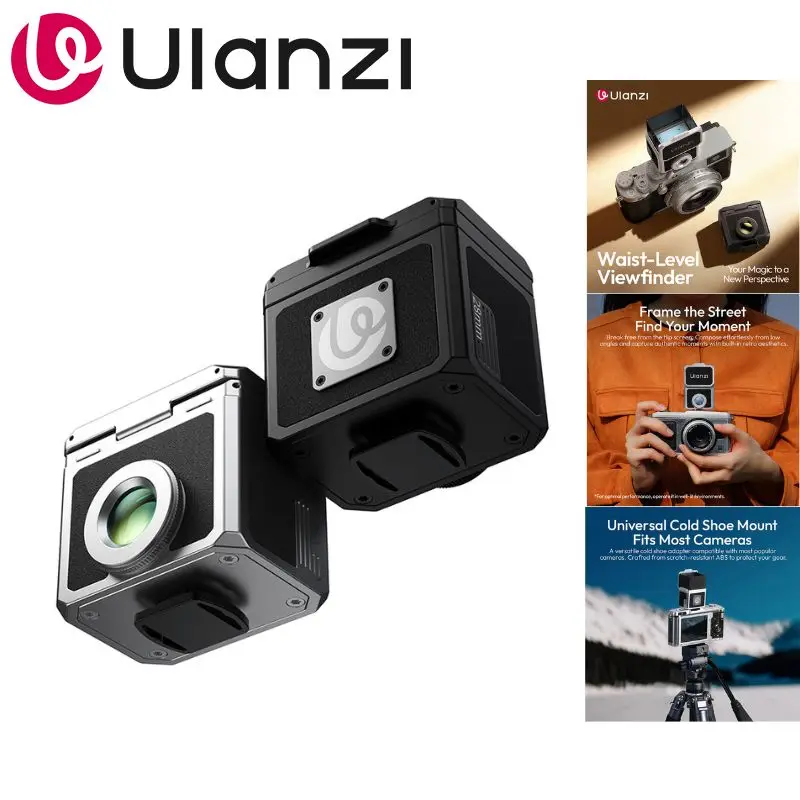 

Ulanzi VF01 Waist-Level Viewfinder Vintage-Style Camera Viewfinder With Cold Shoe Mount For Street Photography Creative Vlog