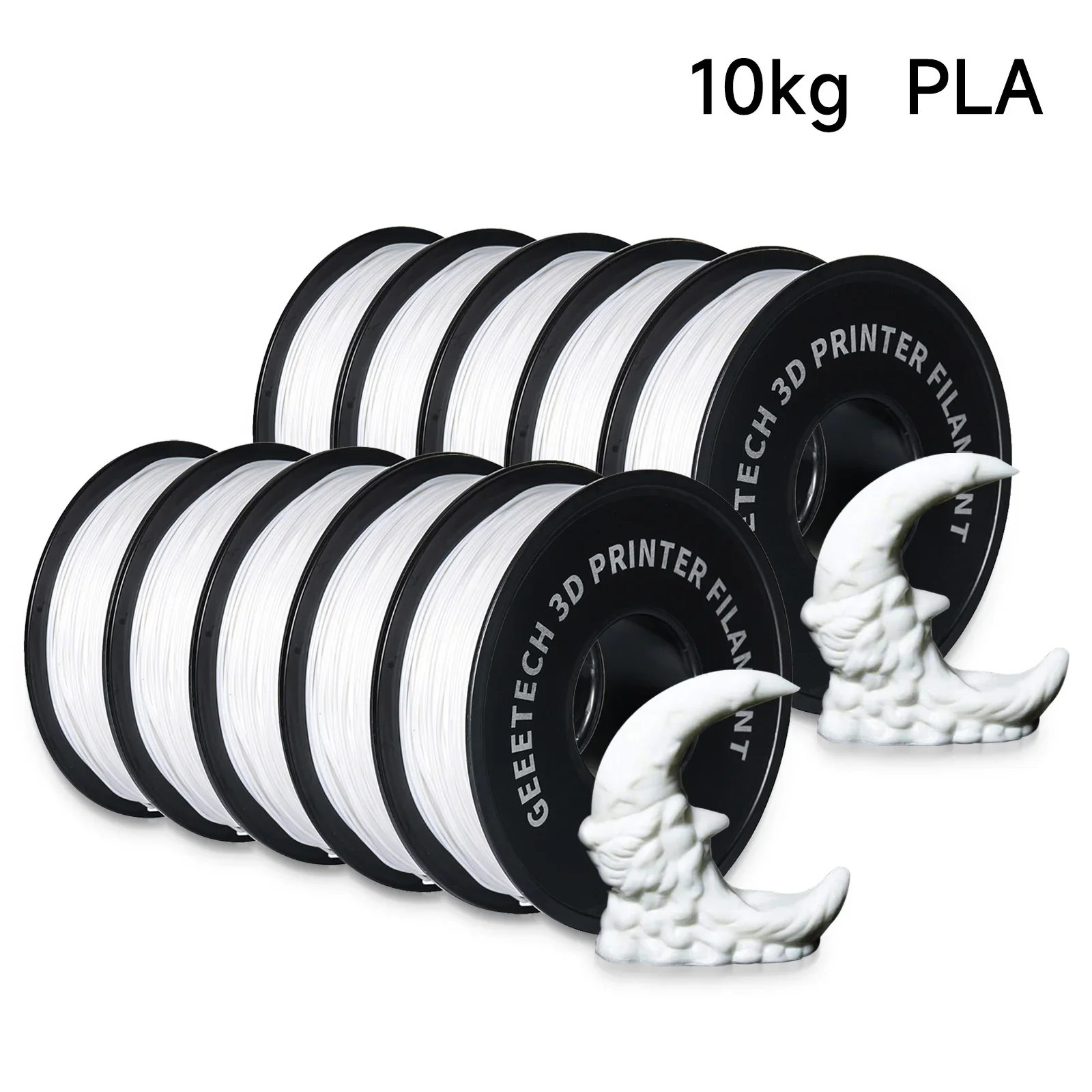 GEEETECH 10 kg in één doos mat/PETG/zijde PLA/TPU/ABS + 3D PLA-filament 1,75 mm spoeldraad voor 3D-printermateriaal, veiligheid