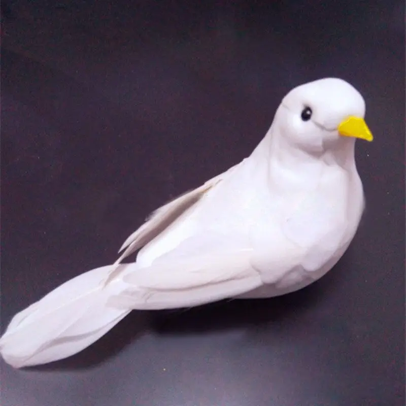 Ornaments Party Decor Craft Artificial Foam Foam Feather Craft Birds White Birds Decorations Wedding