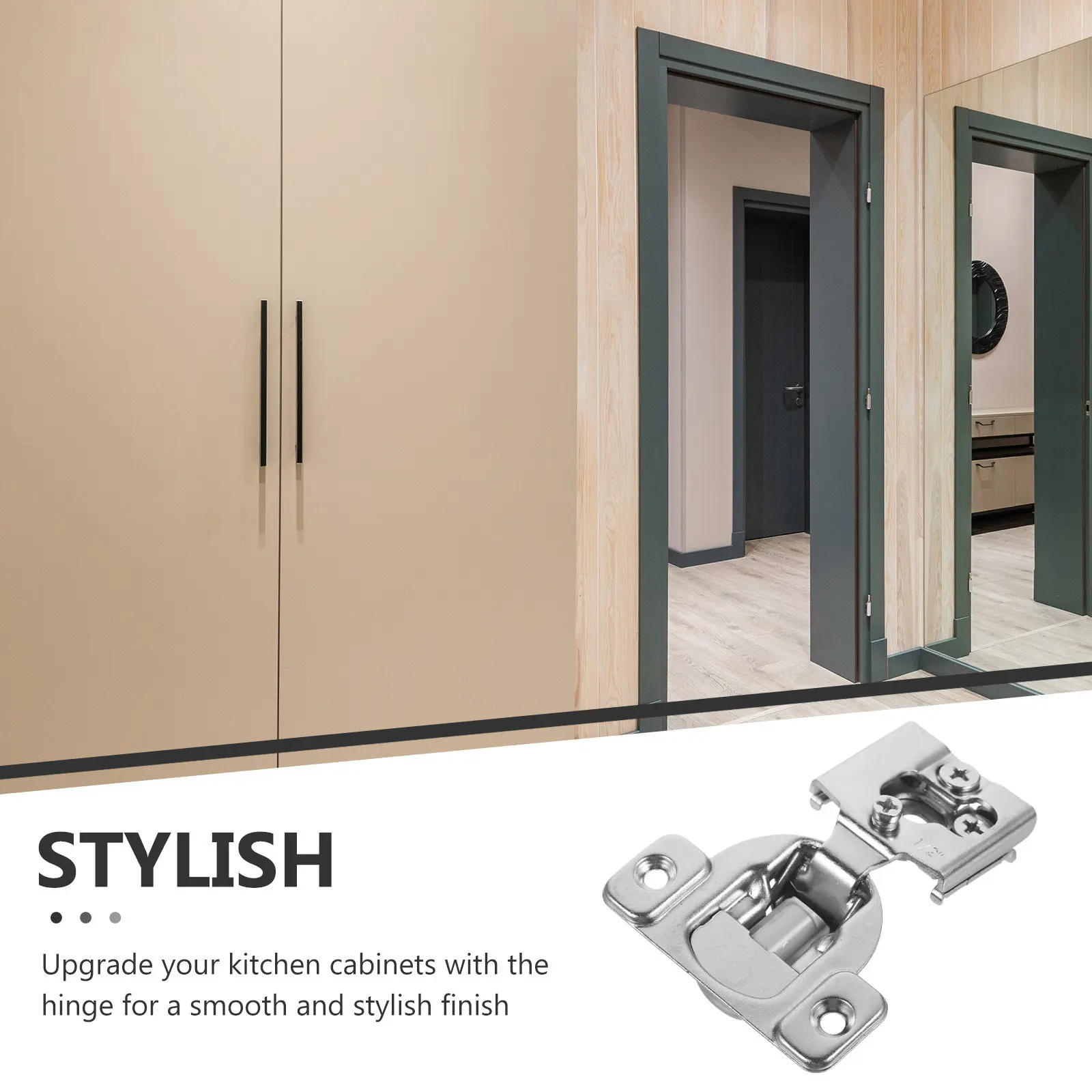 1Set American Style Kitchen Cabinet Hinge Soft Close Full Overlay Stainless Steel Cabinet Door Hinges Replacement