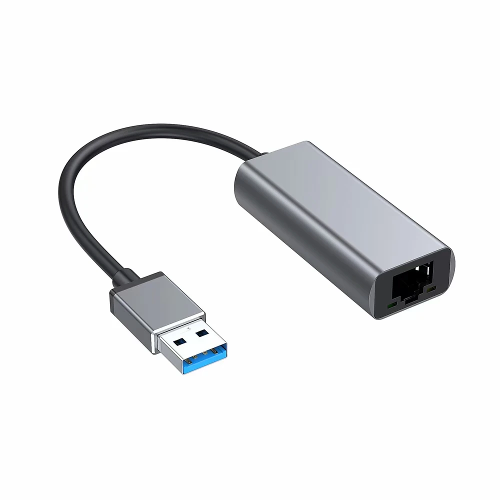 

USB 3.0 to RJ45 1000Mbps Gigabit Ethernet Adapter Aluminum LAN Network Card Indicator Plug & Play for Laptop PC Nintendo Switch