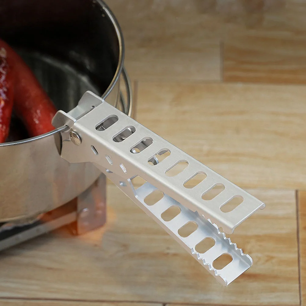 

Pot Holder Holders Household Pan Handle Cookware Hot Clip Stainless Steel Camping Aluminum Alloy Plat Clamp for Kitchen