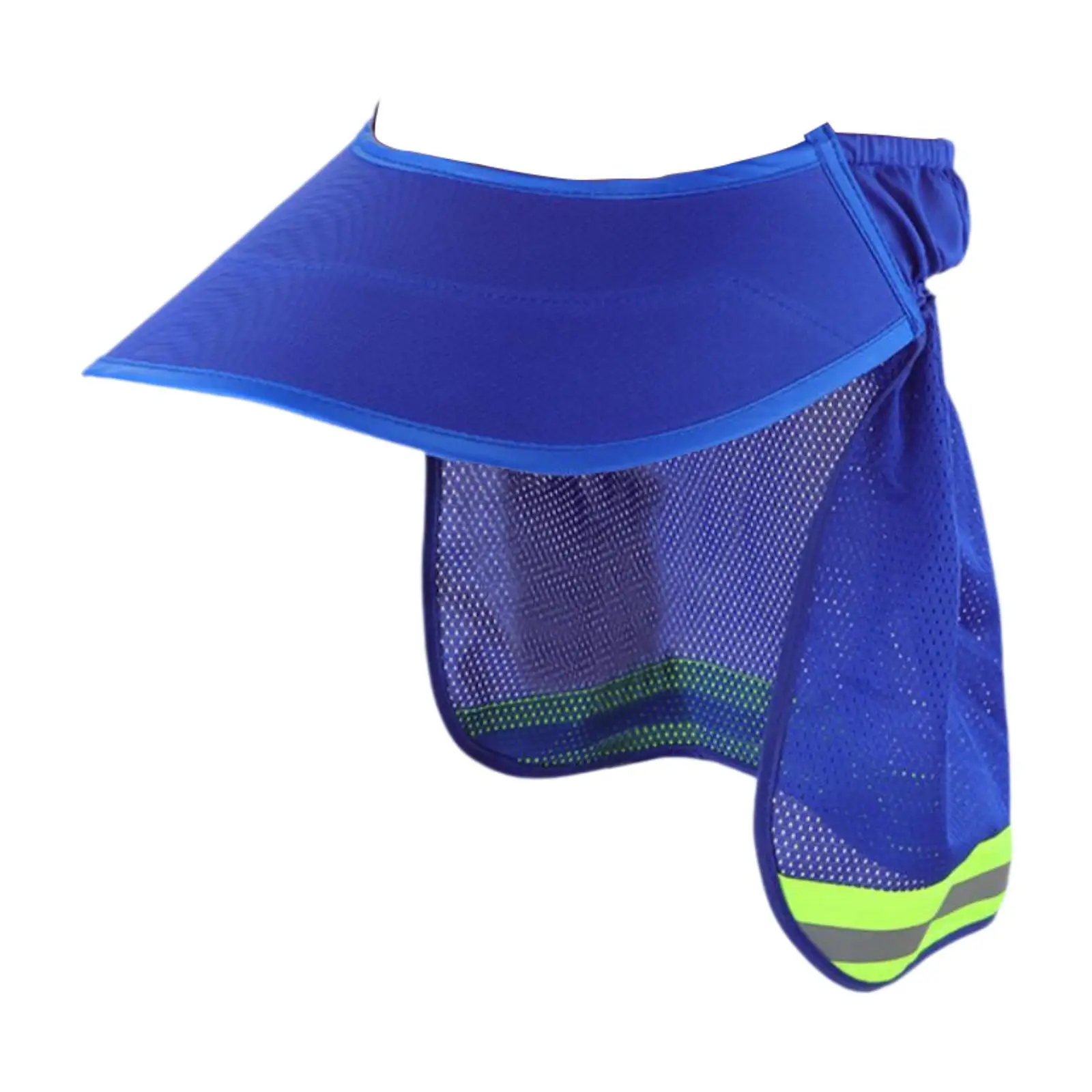 High Visibility Hard Hat Sun Shade Cooling Mesh Neck Shield Helmet Attachment for Outdoor Construction Work