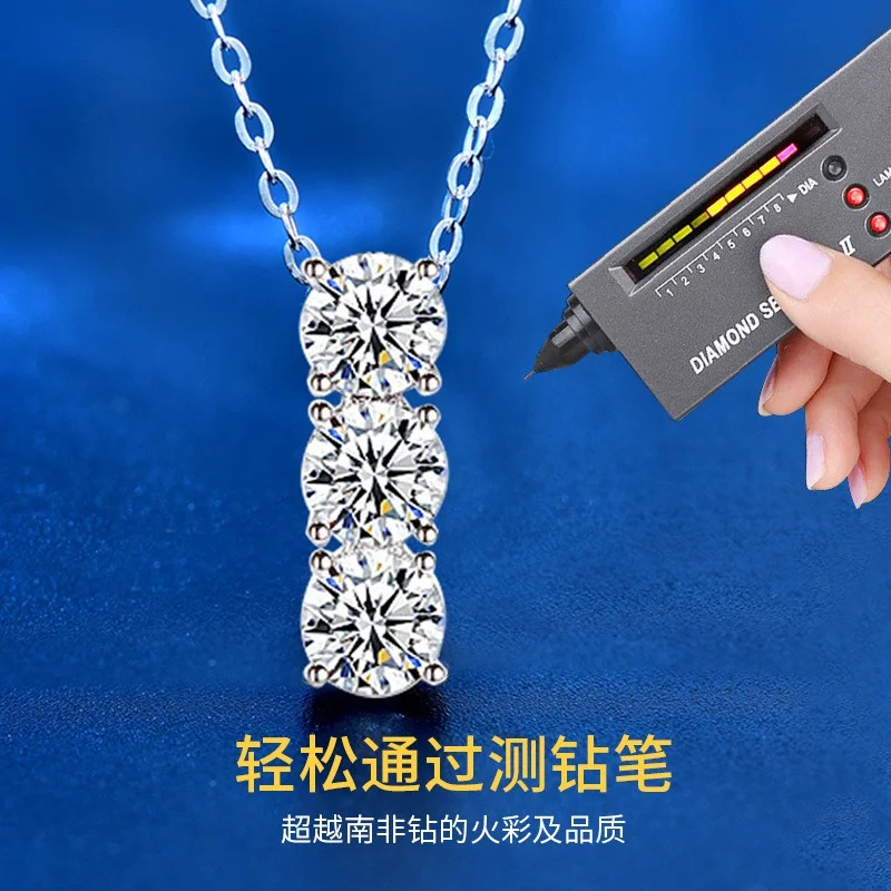 

XMZ004PP Lefei модные роскошные классические муассанитовые модные дизайнерские ожерелья с буквами I для очаровательных женщин s925 серебряные вечерние ювелирные изделия подарок