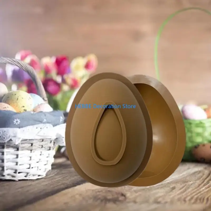B0KC Multi-Use Silicone Mold Easter Theme Egg Shaped Silicone Mold Baking Tool Gift Enjoy DIY for Time Non-Stick Reusable Too