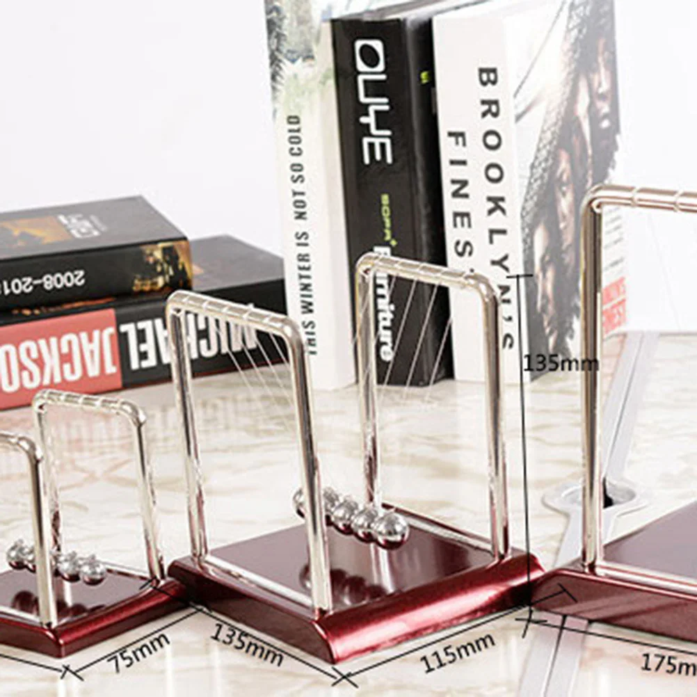 

Newton Plastic Square Bumper Ball Medium Size Desktop Ornament for Office Home ABS Pendulum Newtown Ball