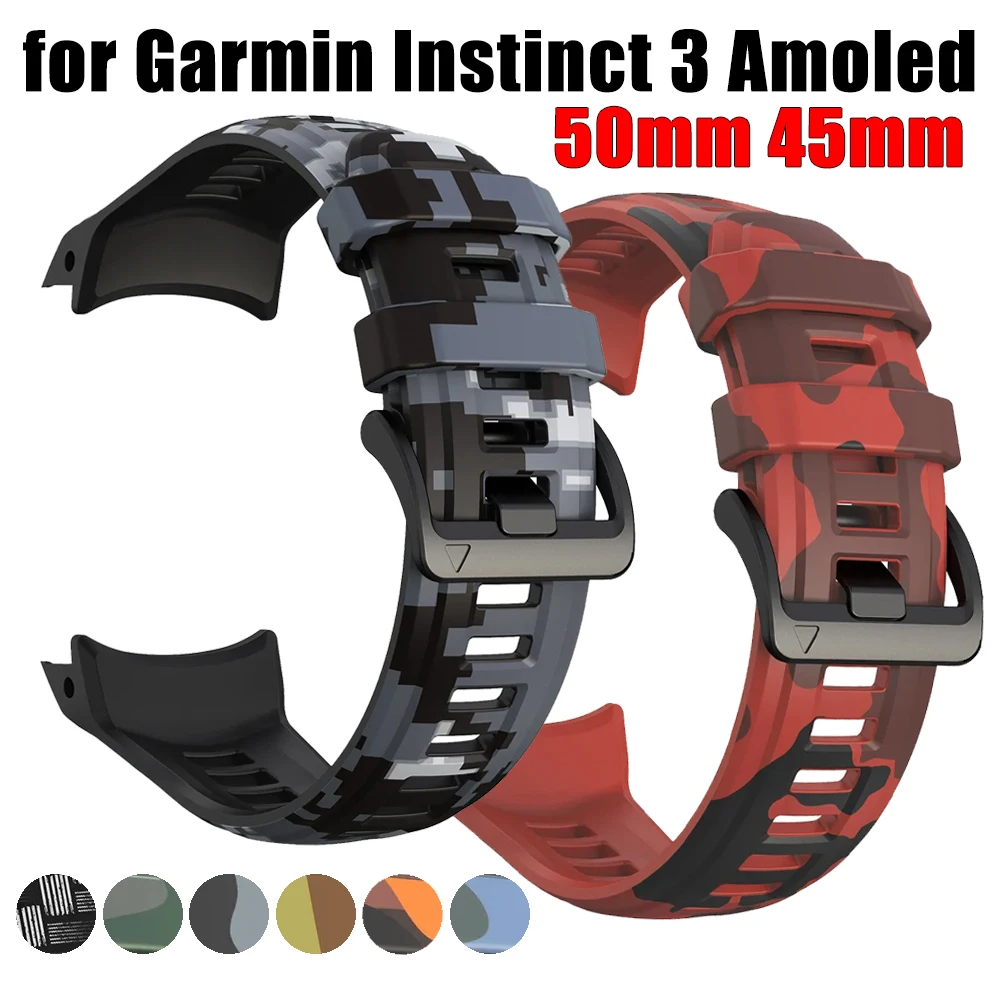 �y�Z�[�����z�V���R���X�g���b�v Garmin Instinct 3 Amoled 50mm 45mm �p �J���t���[�W���v�����g���X�g�o���h Garmin Instinct 3 Solar 45mm 50mm �X�g���b�v�p