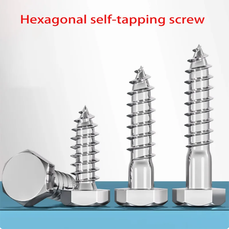 

M6 M8 M10 M12 304 A2 stainless steel self tapping screw hex head self tapping screw wood screw self tapping screw