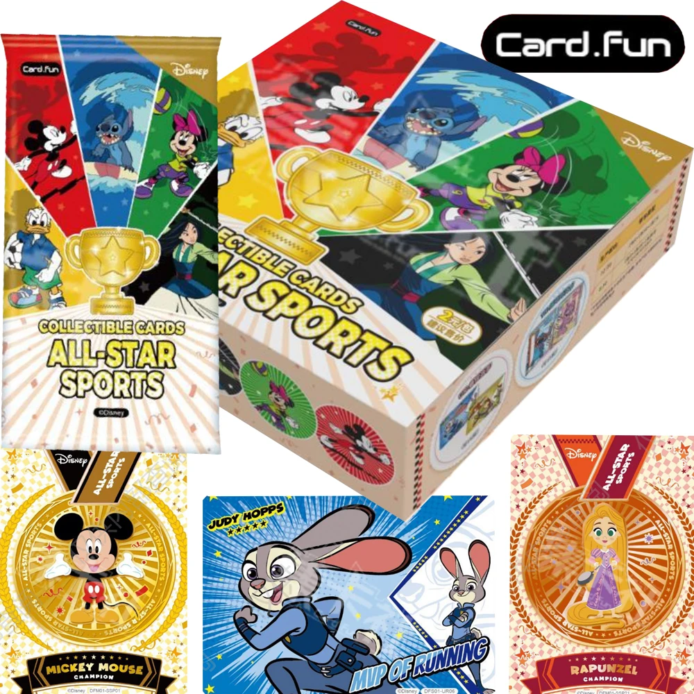 Card.Fun Disney Collection Cards Star Sports Games Series Popular Character Mickey Mulan Commemorative Medal Cards Children Gift