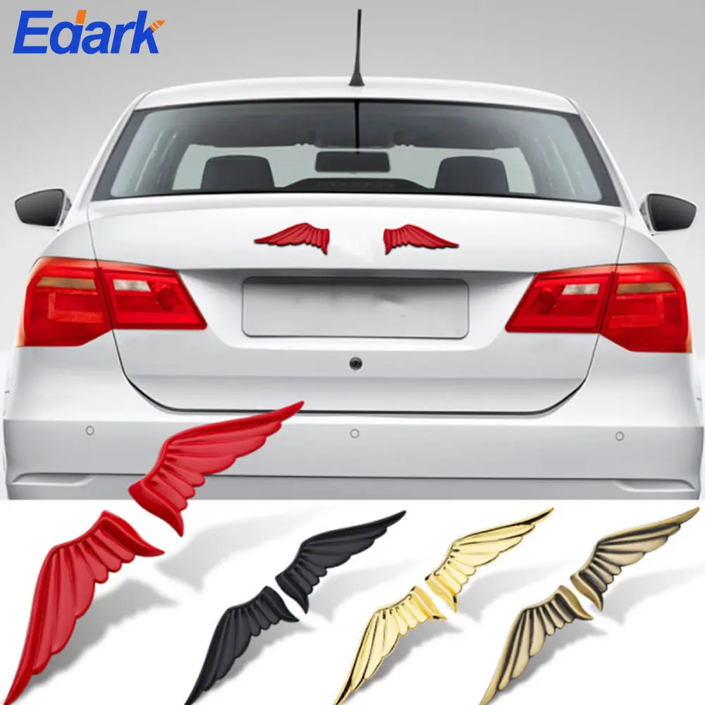 

Car Angel Wings Eagle Wings Decals Personality Modified Accessories Car Stickers 3D Three-dimensional Metal Decoration Universal