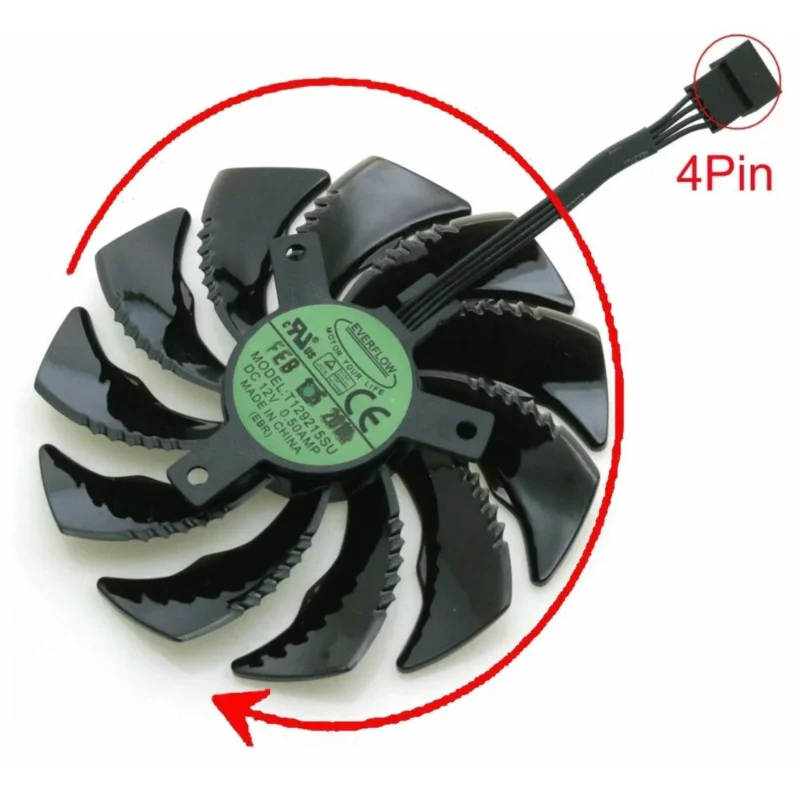 88mm For Gigabyte GeForce GTX 1060 1070 RX 480 570 470 Cooling fan Pair 40mm 4-pin