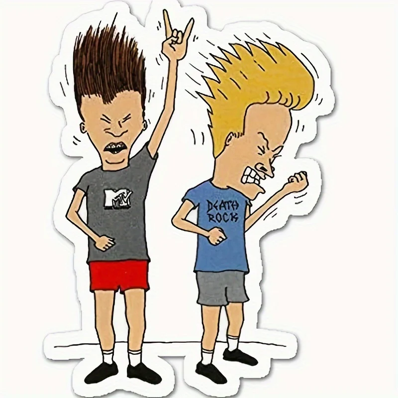 Beavis and Butt-Head Vinyl Stickers – Perfect for Decorating Cars, Laptops, Walls, Motorcycles, Glass, Luggage, and Refrigerators | Cartoon/Animal Theme