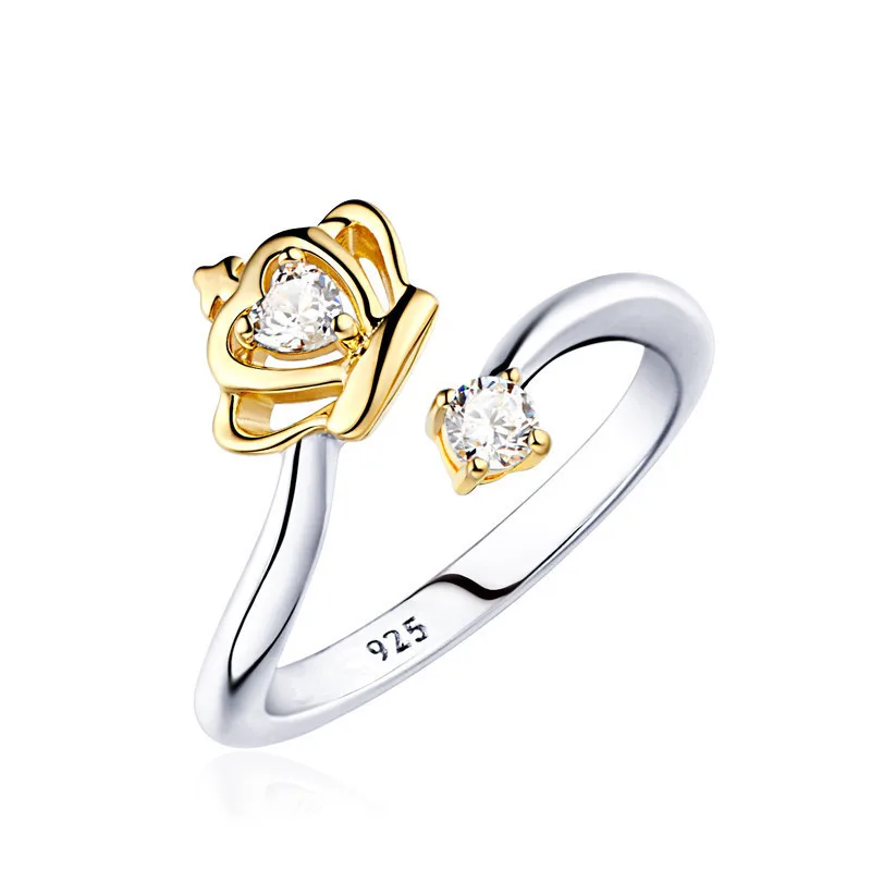 2023 New crown ring woman with zircon simple charm couple proposal jewelry February 14 Valentine's Day gift stainless steel