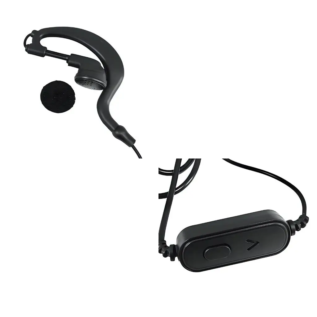  2PCs K Type Double Pin Earpiece Headsets Secure Ear Hook Strong PVC Communication Headsets Suitable for UV5R BF888S