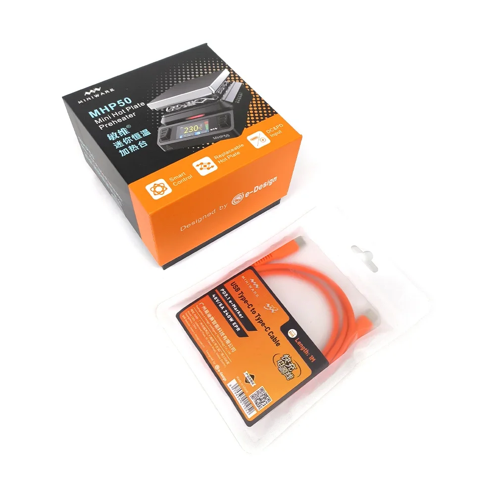 Miniware PD3.1 240W USB Typc C to Typc C Cable 5A Fast Charging Cable for TS101 MHP50 TS1C ES15S 1 Metre Hight Quality
