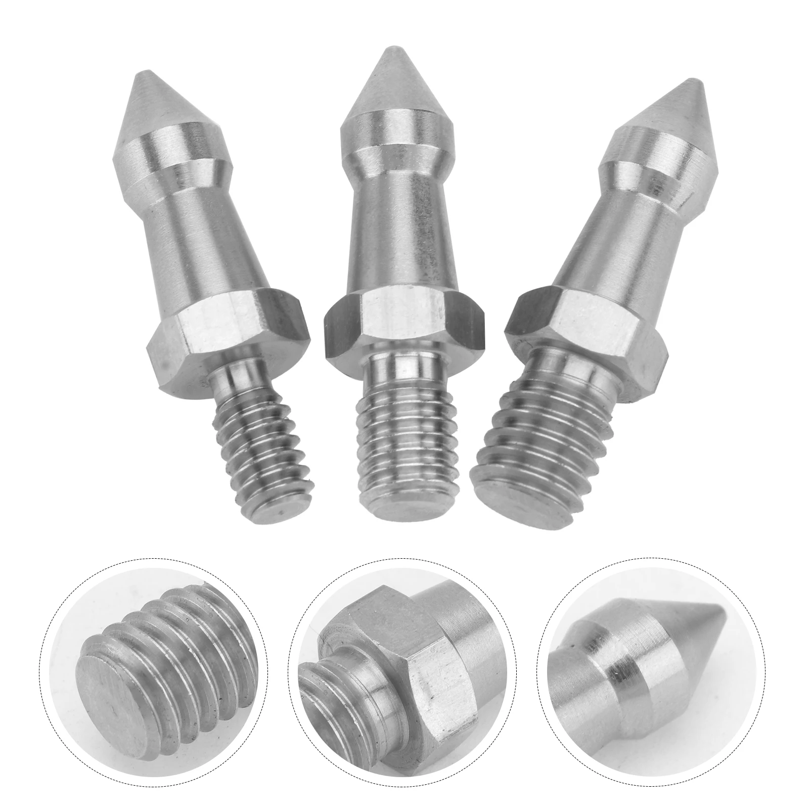 

3pcs Camera Tripod Fixing Spike Stainless Steel Durable Replacement Accessory For Spike Alpenstock Glide