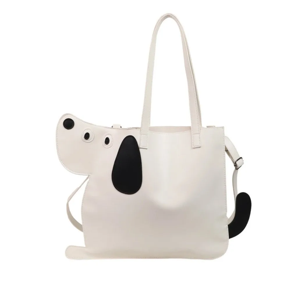 

Портативная сумка-тоут для щенков в корейском стиле из искусственной кожи, милая черная плоская сумка с котом, большая вместительная сумка с изображением котенка, дорожная сумка