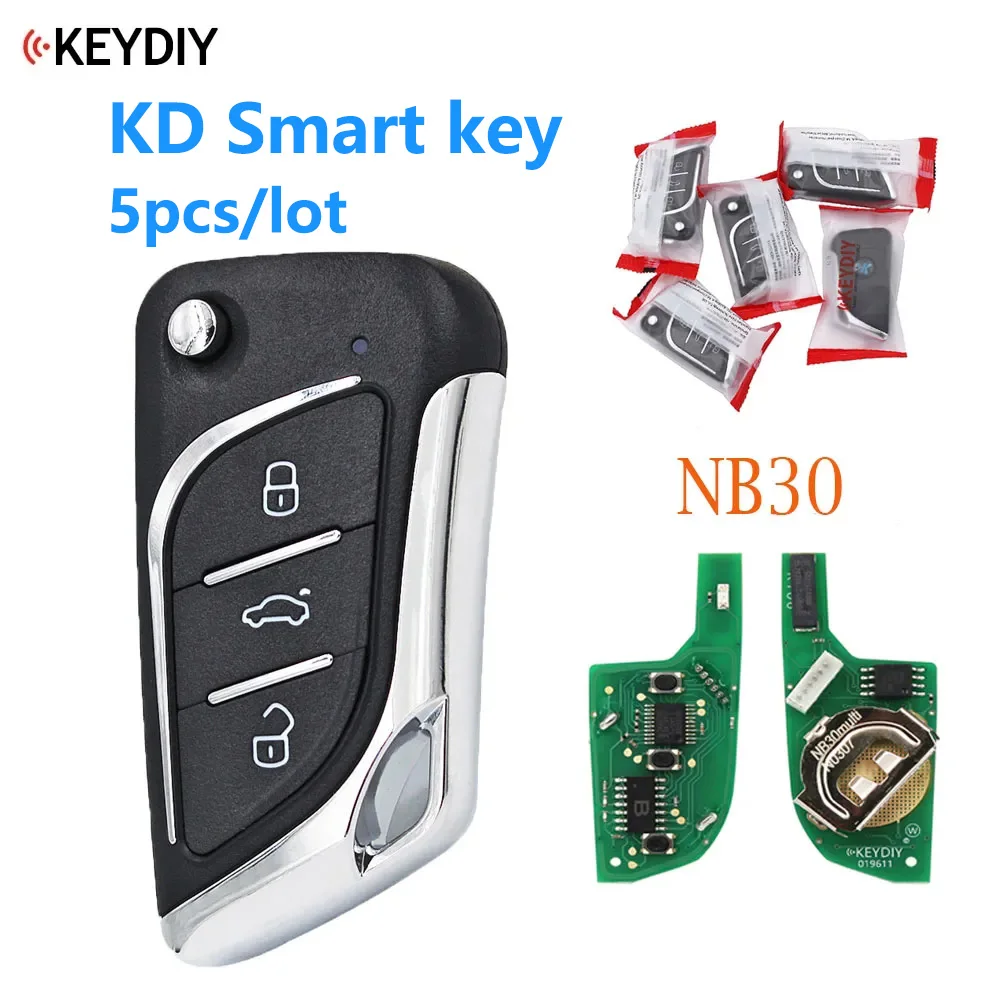 

5pcs/lot KEYDIY Smart Remote Key 3 Buttons NB30 Multi-functional Universal Remote Control Car Key for KD900 KD900+ URG200 KD-X2