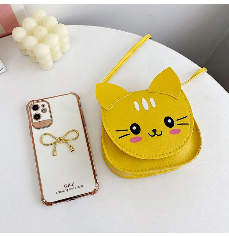 Children's bag Girl Cute little girl Fashion crossbody bag Fashion child kitten crossbody bag Baby fashion shoulder bag