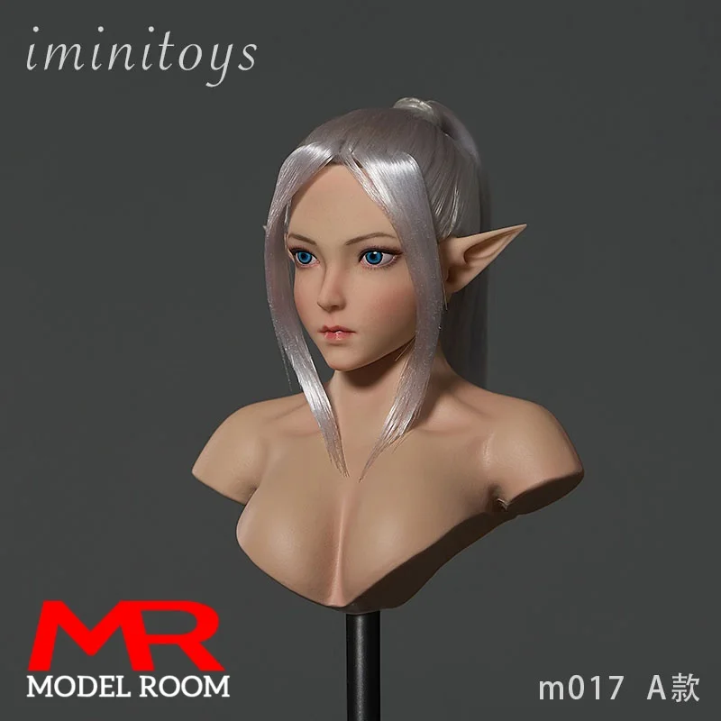 Iminitoys M017 1/6 ليتل قزم فتاة عيون زرقاء رئيس نحت نحت نموذج صالح 12 ''TBL JIAOU شاحب أنثى الجندي عمل الشكل الجسم
