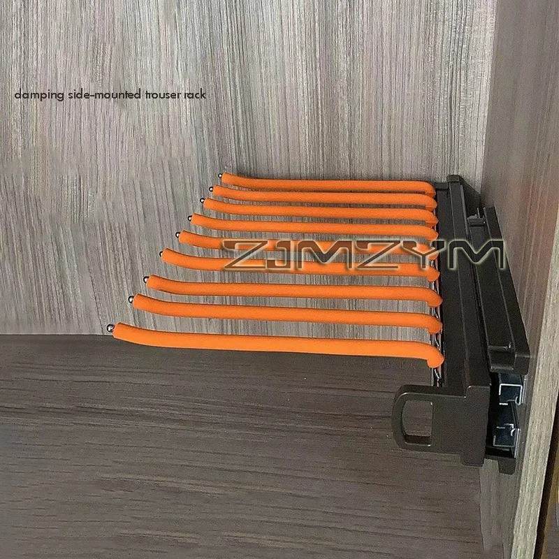 

Амортизирующая вешалка для брюк из алюминиевого сплава, телескопический шкаф, бытовой встроенный направляющий выдвижной тип, держатель для гардероба, жесткая посуда