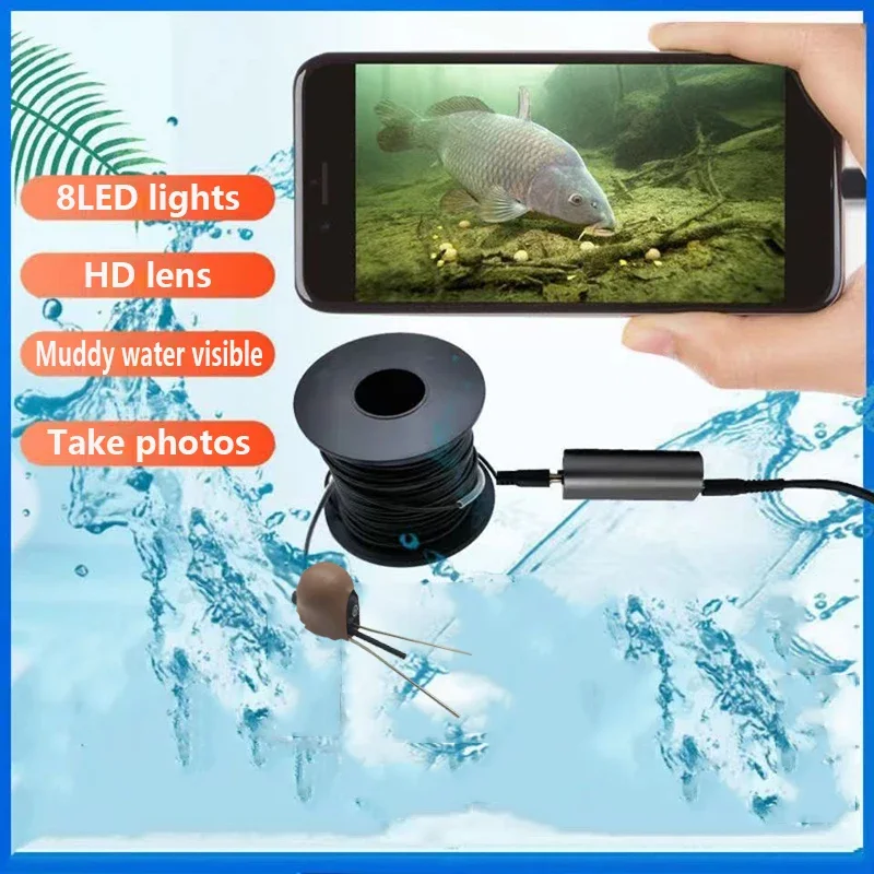 Explore the Depths of the Water with 1200P WiFi Fishing Camera IP68 and Durable Fishing Line for Android and iOS Devices