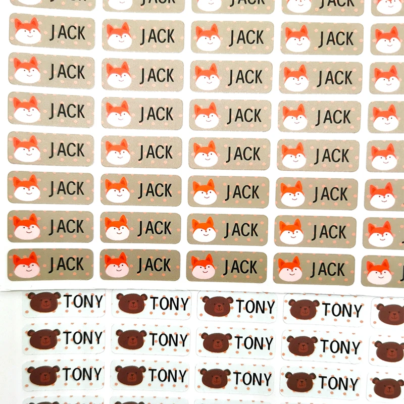 300Pcs Custom Name Stickers Waterproof Personalized Name Label Children School Stationery Cup Book Pen Notebook Mark Logo Tag