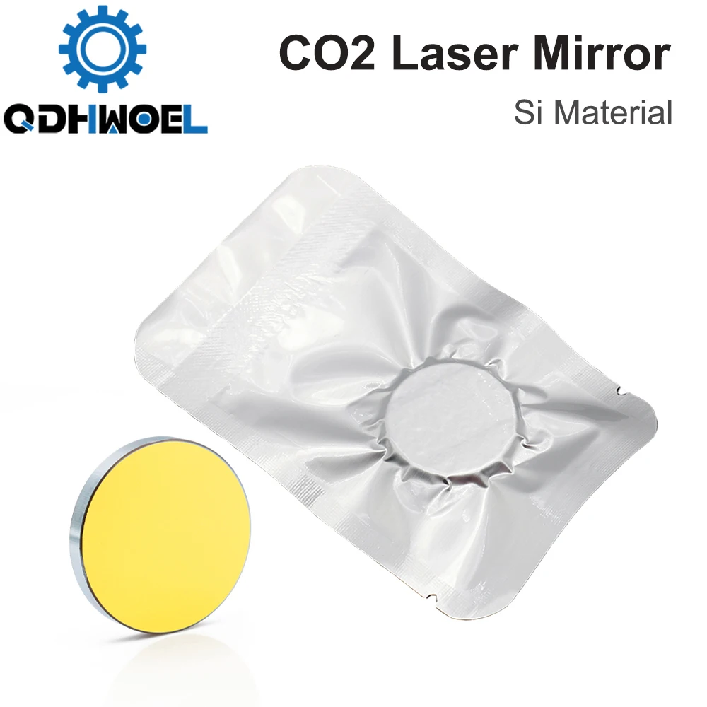 Imagem -06 - Qdhwoel-espelhos Reflexivos de Silicone Banhado a Ouro Gravador a Laser Co2 Dia19 20 25 30 38.1 mm de Diâmetro Pcs por Lote